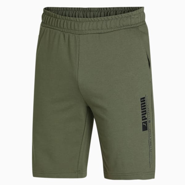 19 Forty Eight Graphic Men's Shorts, Dark Green Moss, extralarge-IND