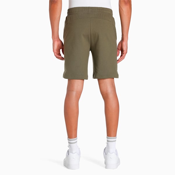 Multi Logo Men's Shorts Shorts, Dark Green Moss, extralarge-IND