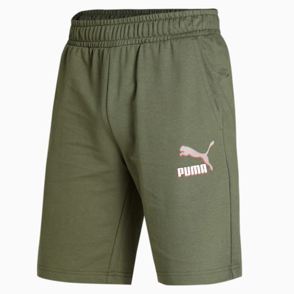 Archive Graphic Men's Shorts, Dark Green Moss, extralarge-IND