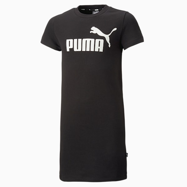 PUMA Essentials Big Kids' T-Shirt Dress, PUMA Black, extralarge