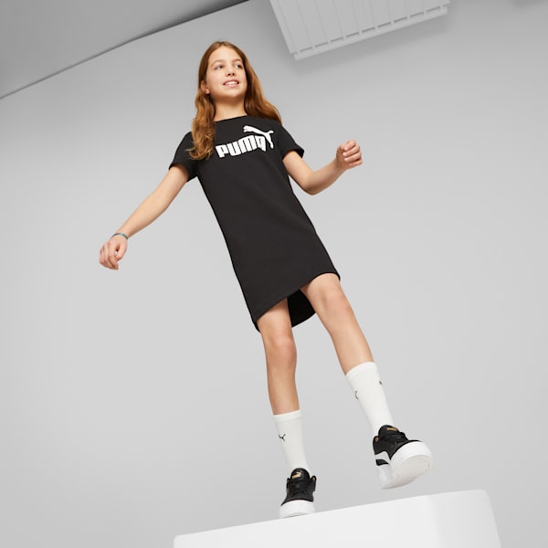 Essentials+ Logo Girls' Dress, PUMA Black, extralarge