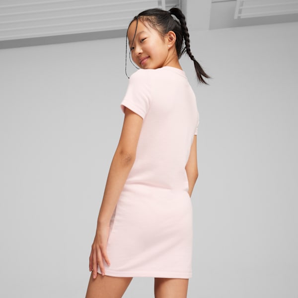 PUMA Essentials Big Kids' T-Shirt Dress, Whisp Of Pink, extralarge