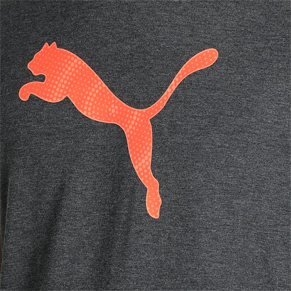 Dotted Logo Men's Slim Fit T-Shirt, Puma Black Heather, extralarge-IND