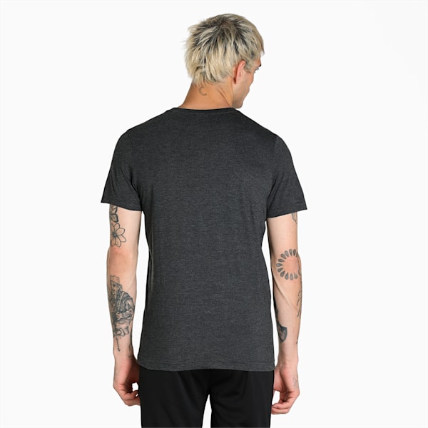 Dotted Logo Men's Slim Fit T-Shirt, Puma Black Heather, extralarge-IND