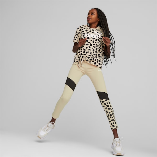 Camiseta anudada estampada Essentials+ Animal para niños grandes, Granola