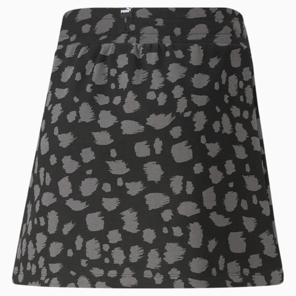 Animal All Over Print Girl's Skirt, PUMA Black, extralarge-IND