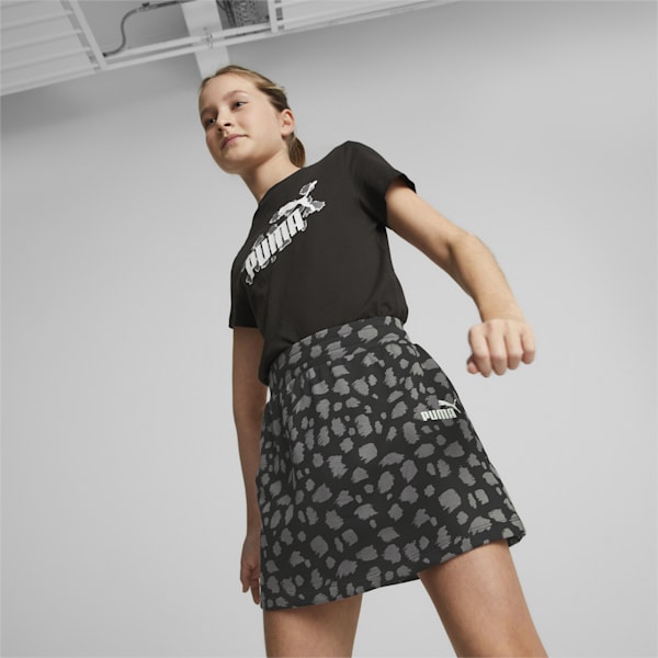 Animal All Over Print Girl's Skirt, PUMA Black, extralarge-IND