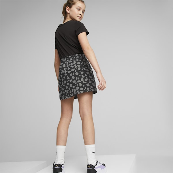 Animal All Over Print Girl's Skirt, PUMA Black, extralarge-IND