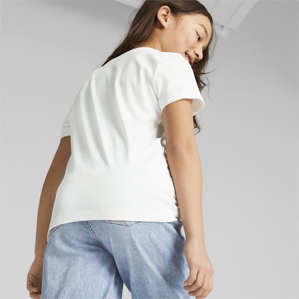 Flower Power Girl's T-Shirt, PUMA White, extralarge-AUS