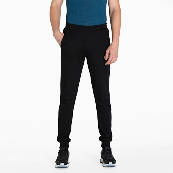 Criss-Cross Logo Men's Slim Fit Pants, Puma Black, extralarge-IND