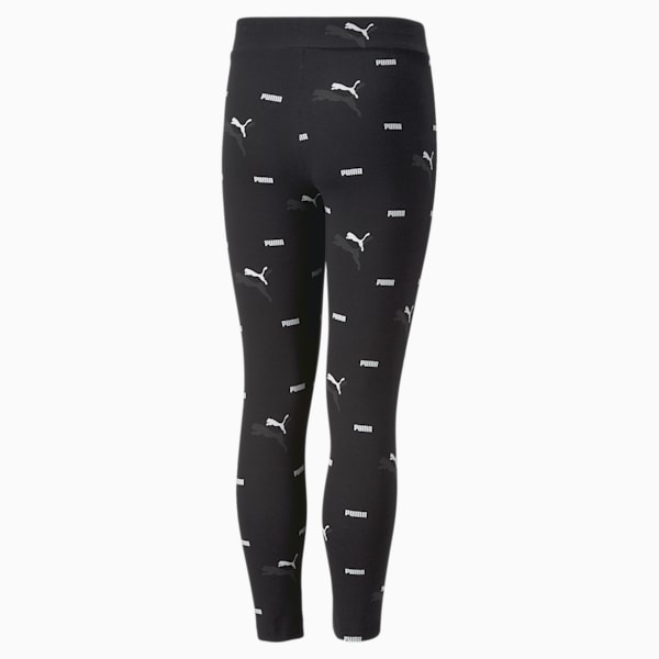 Logolab All Over Print 7/8 Girl's Leggings, PUMA Black, extralarge-IND