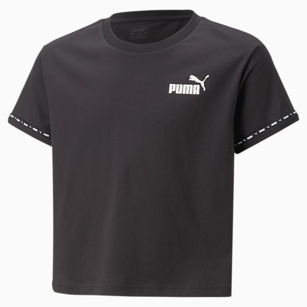 Power Tape Girls Relaxed Fit T-Shirt, PUMA Black, extralarge-IND
