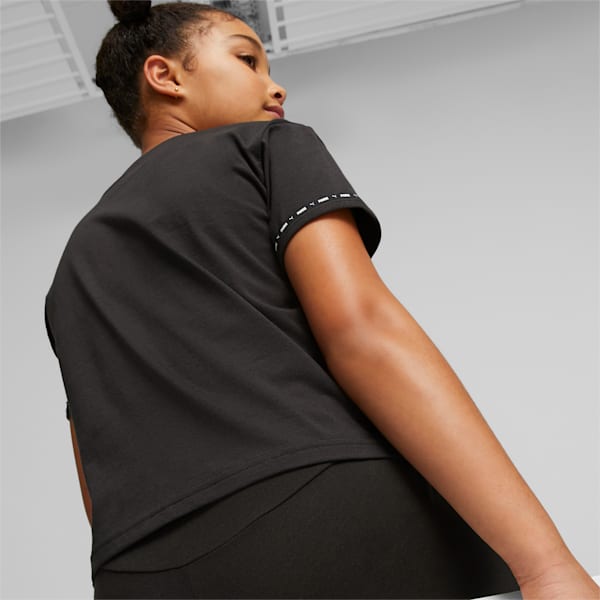 Power Tape Girls Relaxed Fit T-Shirt, PUMA Black, extralarge-IND