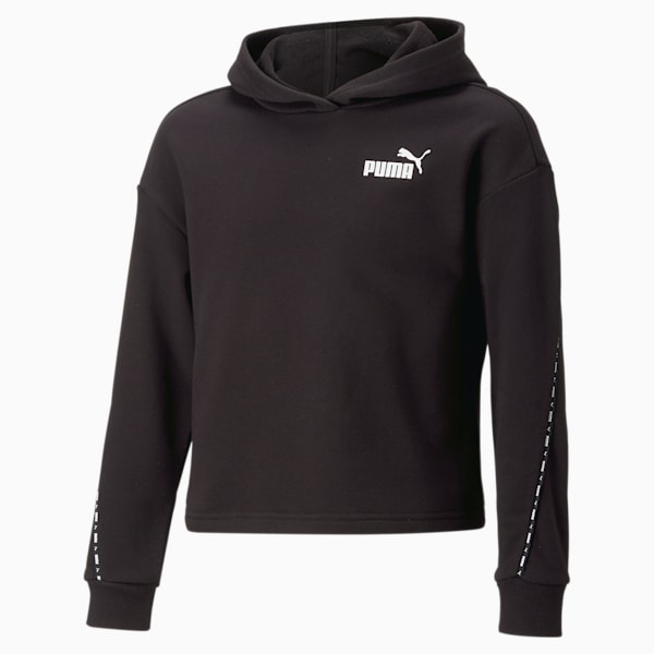 PUMA Power Tape Hoodie Youth, PUMA Black, extralarge