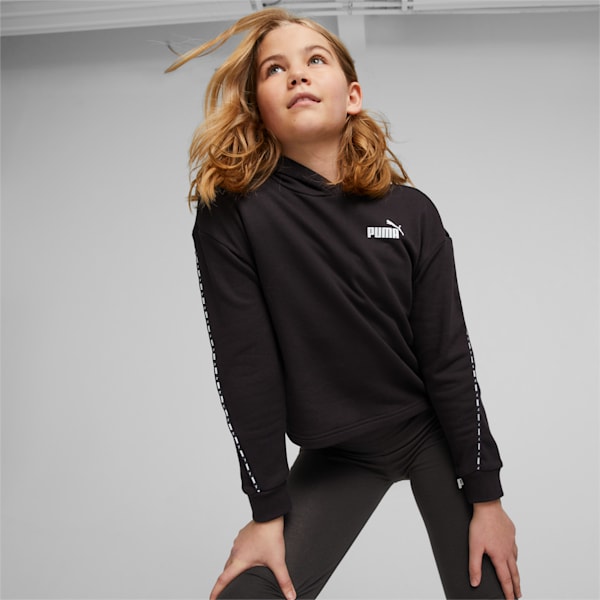 Power Tape Big Kids' Hoodie, PUMA Black, extralarge