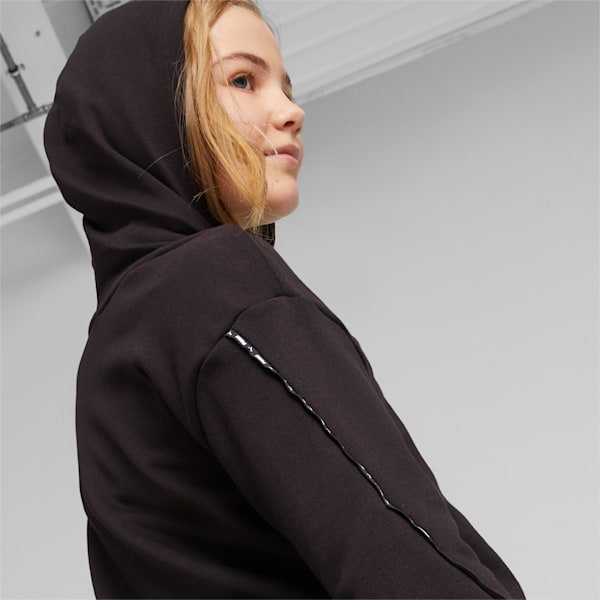 PUMA Power Tape Hoodie Youth, PUMA Black, extralarge