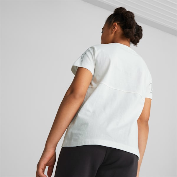 PUMA Power Colour Block Tee Youth, PUMA White, extralarge