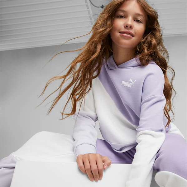 PUMA Power Cat Hoodie Youth, Vivid Violet, extralarge