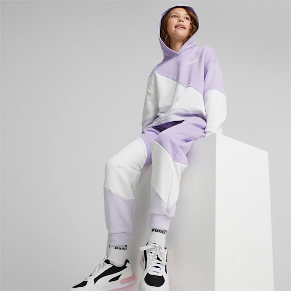 PUMA Power Cat Hoodie Youth, Vivid Violet, extralarge