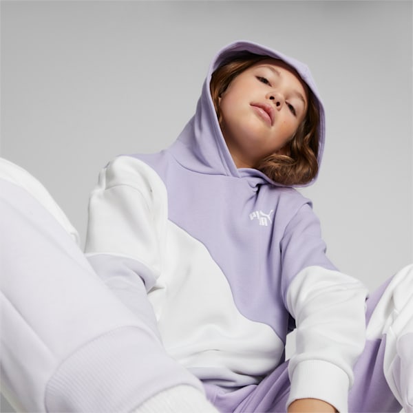 PUMA Power Cat Hoodie Youth, Vivid Violet, extralarge