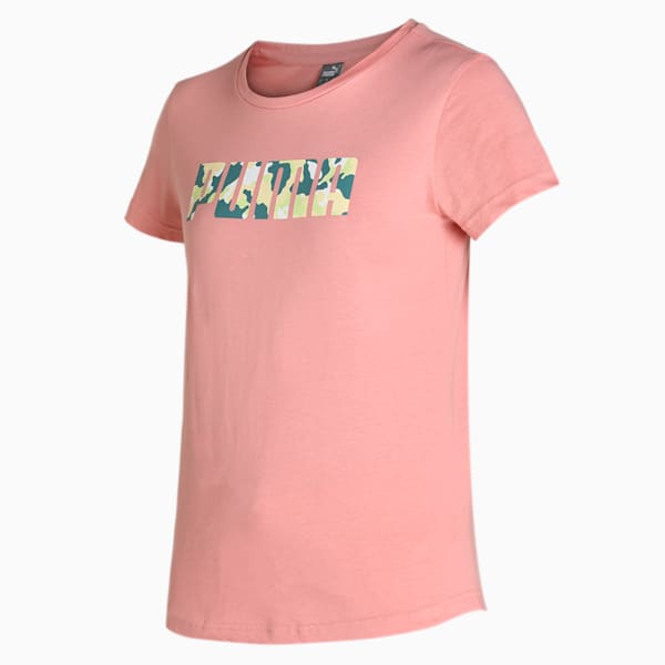 Camo Graphic Logo Women's Regular Fit T-Shirt, Rosette, extralarge-IND