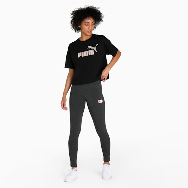 Swipe Graphic Logo Women's Tights, Dark Gray Heather, extralarge-IND