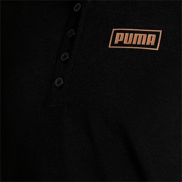 Foil Graphic Logo Women's Regular Fit Polo, Puma Black, extralarge-IND