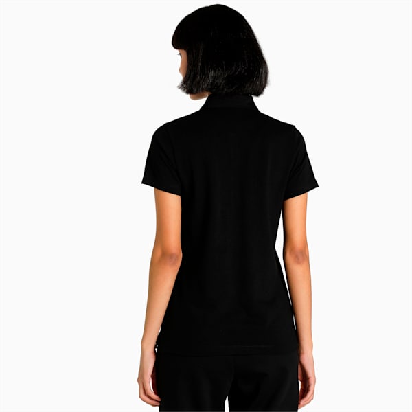Foil Graphic Logo Women's Regular Fit Polo, Puma Black, extralarge-IND