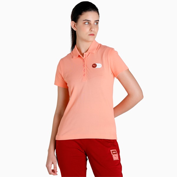 Swipe Graphic Women's Regular Fit T-Shirt, Peach Pink, extralarge-IND