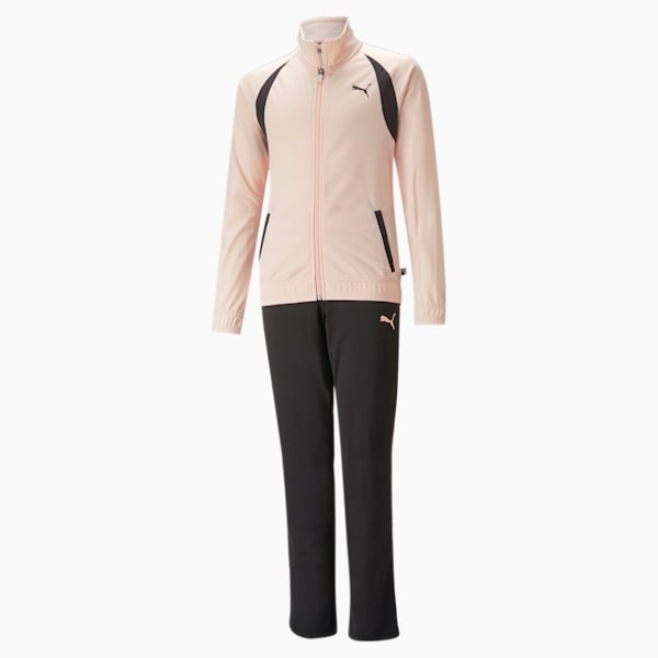 Tricot Girls Tracksuit, PUMA Black-Rose Dust, extralarge-IND