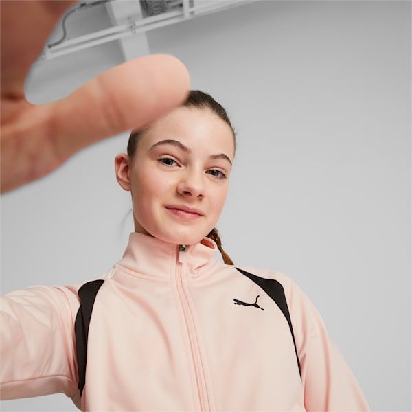 Tricot Girls Tracksuit, PUMA Black-Rose Dust, extralarge-IND