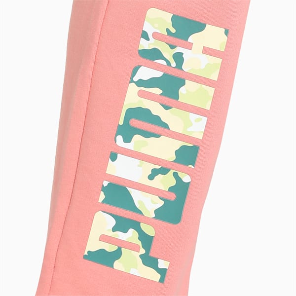 Zippered Women's Regular Fit Camo Graphic Pants, Rosette, extralarge-IND