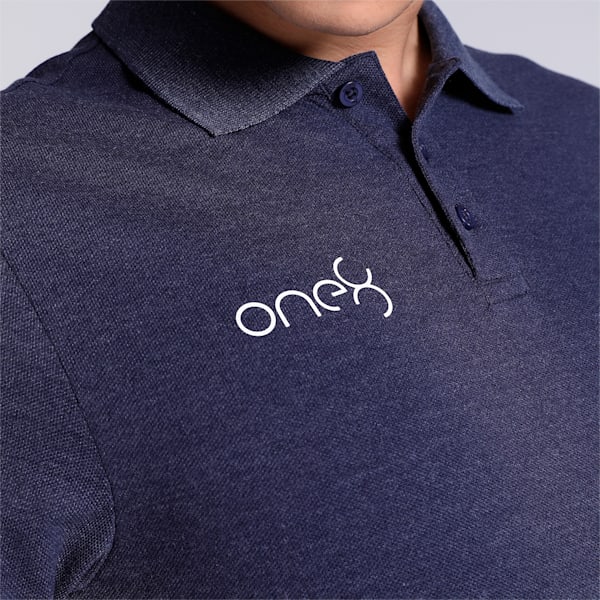 PUMA x one8 Men's Heather Slim Fit Polo, PUMA Navy, extralarge-IND