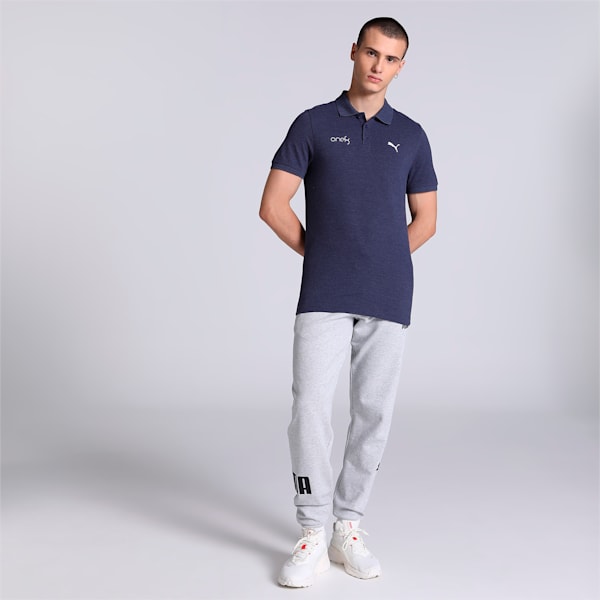 PUMA x one8 Men's Heather Slim Fit Polo, PUMA Navy, extralarge-IND
