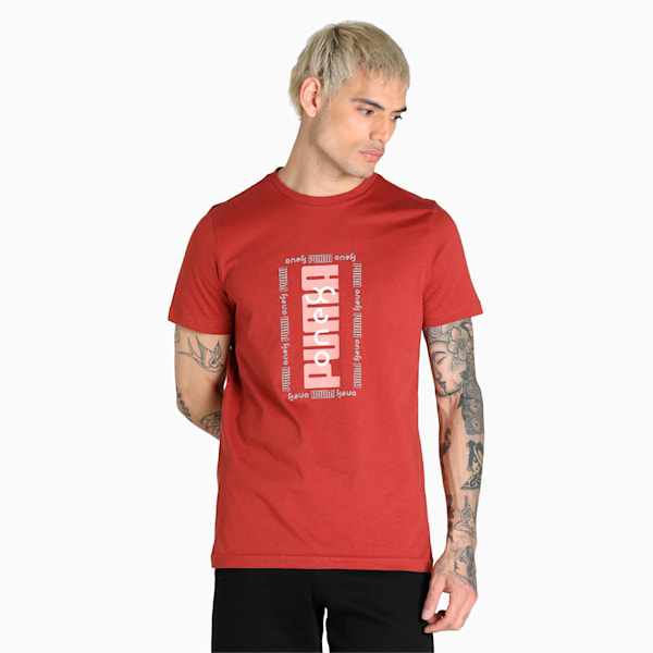 PUMA x one8 Logo Men's T-Shirt, Chili Oil, extralarge-IND