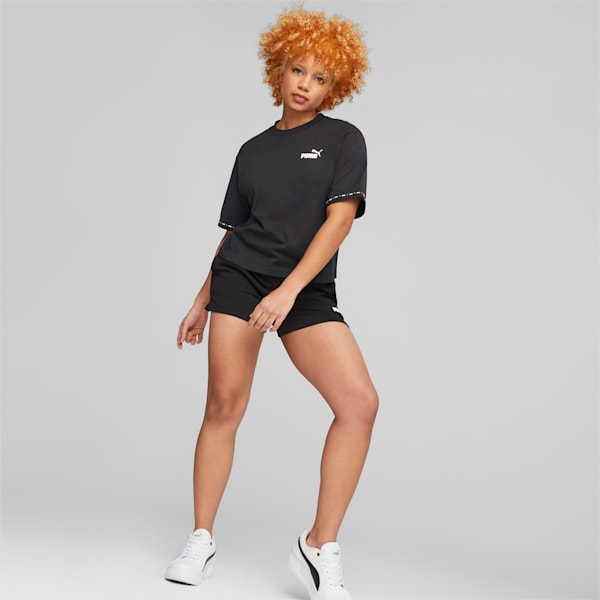 PUMA POWER Tape Women's Relaxed Fit T-Shirt, PUMA Black, extralarge-IND
