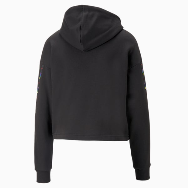 Sudadera con capucha PUMA POWER Tape para mujer, PUMA Black, extralarge