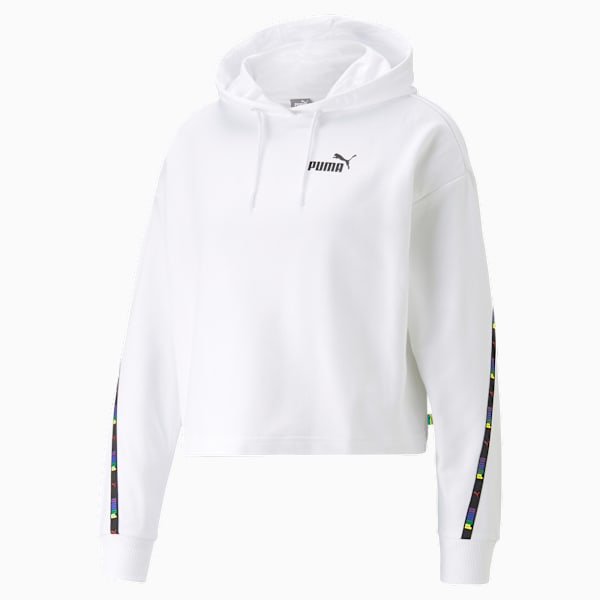 Sudadera con capucha PUMA POWER Tape para mujer, PUMA White, extralarge