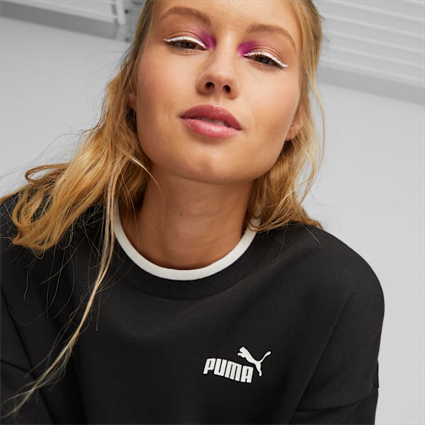 Power Colorblock Crew Women's Sweatshirt, PUMA Black, extralarge-IND