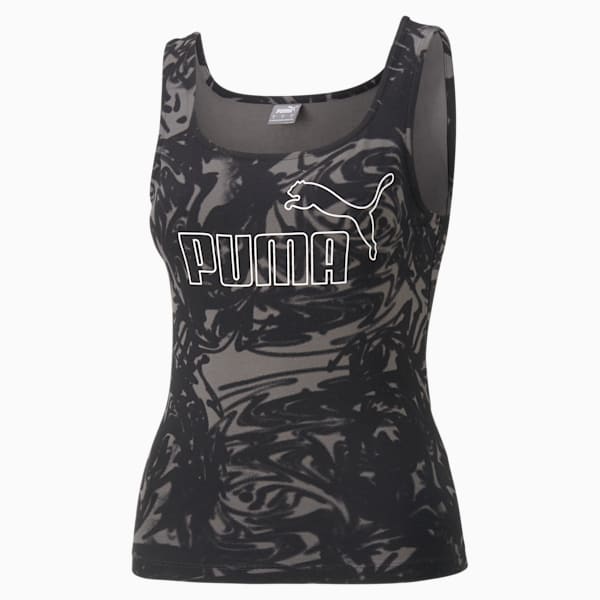 Playera sin mangas estampada PUMA POWER para mujer, PUMA Black, extralarge