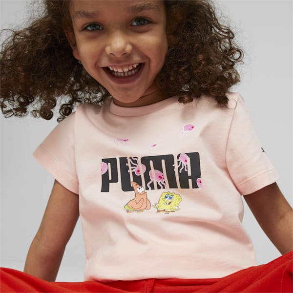 PUMA x SPONGEBOB Logo Kids' Regular Fit T-Shirt, Rose Dust, extralarge-AUS
