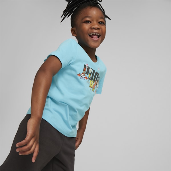 PUMA x SPONGEBOB Logo Kids' Regular Fit T-Shirt, Hero Blue, extralarge-AUS