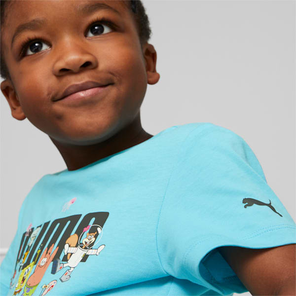 PUMA x SPONGEBOB Logo Kids' T-Shirt, Hero Blue