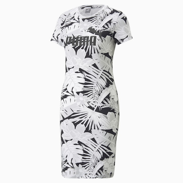Flower Power Women's Slim Fit Dress, PUMA White, extralarge-IND