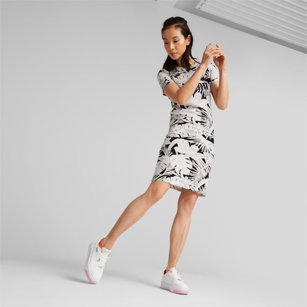 Essentials+ Flower Power Women's Slim Fit Dress, PUMA White, extralarge-IND