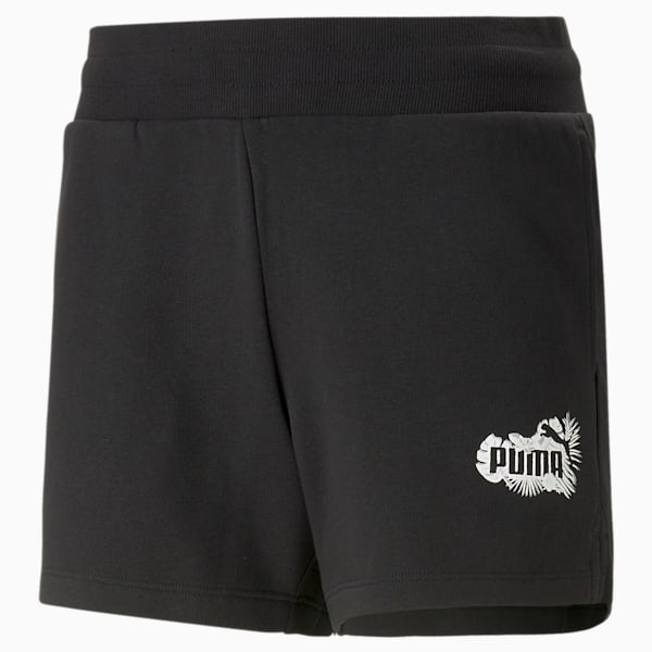Essentials+ Flower Power Women's Regular Fit Shorts, PUMA Black, extralarge-IND