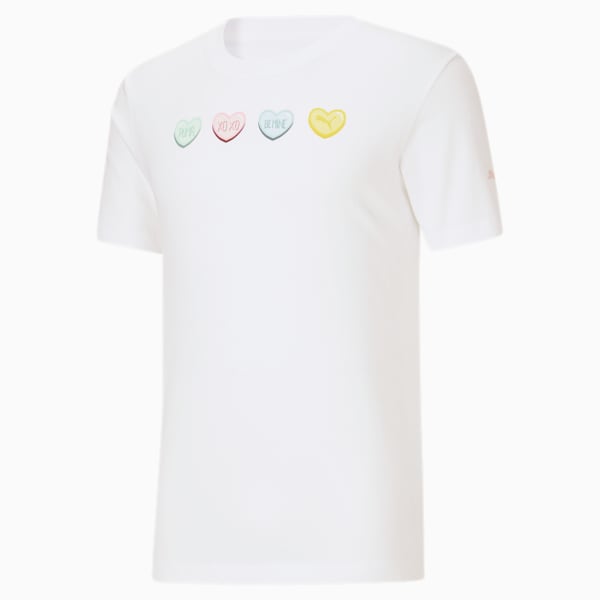 Conversation Hearts Graphic Men's Tee, PUMA White, extralarge