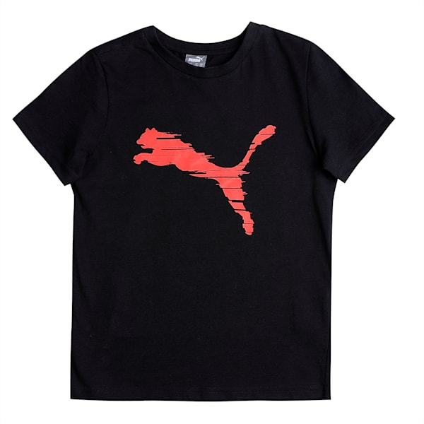 Cat Logo Youth Regular Fit T-Shirt, PUMA Black, extralarge-IND