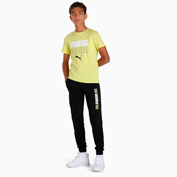 Graphic Logo Youth Regular Fit Pants, PUMA Black, extralarge-IND