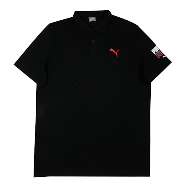 Graphic Cat Logo Youth Regular Fit Polo, Puma Black, extralarge-IND